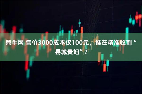 鼎牛网 售价3000成本仅100元，谁在精准收割“县城贵妇”？