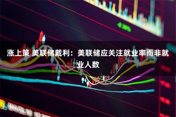 涨上策 美联储戴利：美联储应关注就业率而非就业人数